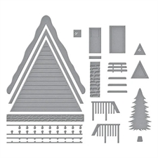 Simon Hurley by Spellbinders Dies - Ski-son\'s Greetings / Ski Lodge